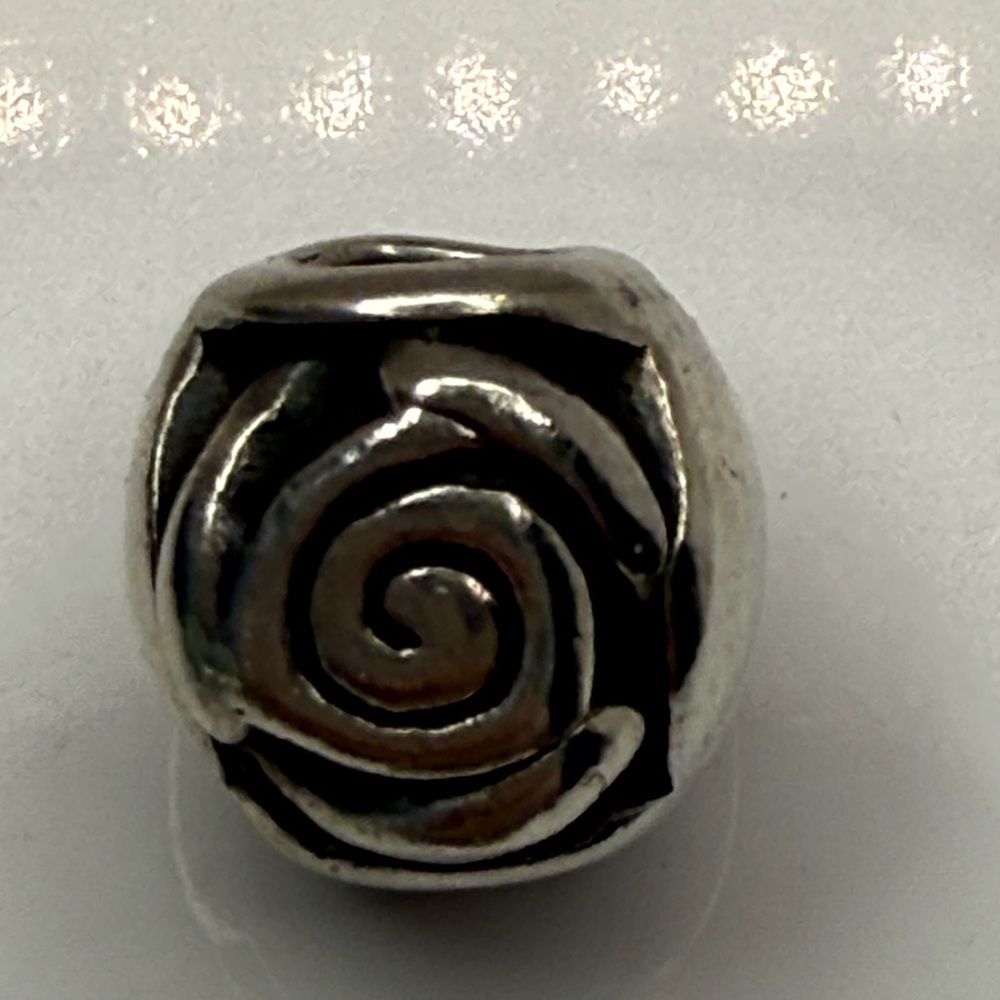 Retired Pandora Vintage Rose Charm 790258 Sterling Silver